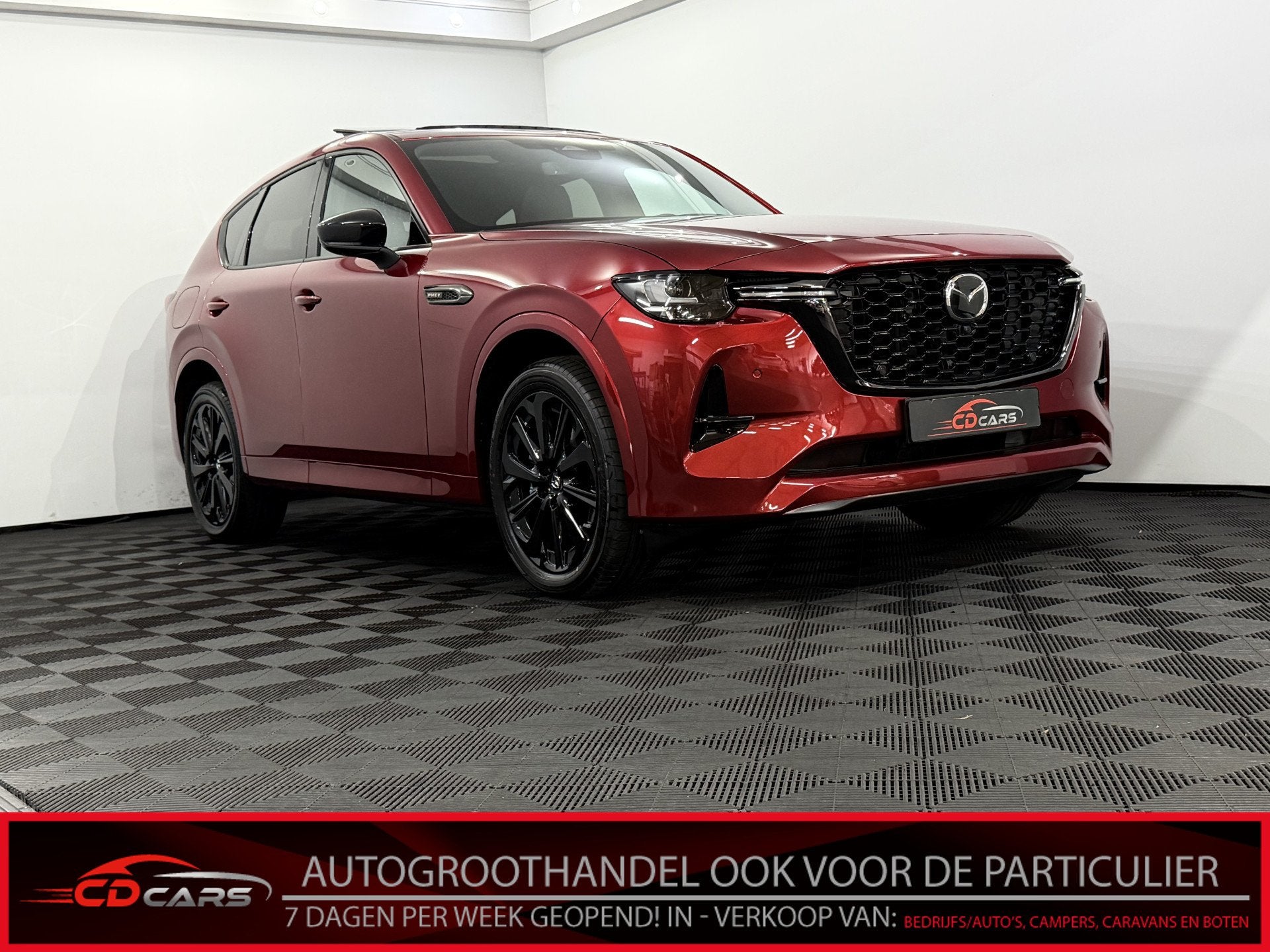 Mazda CX-60 2.5 e-SkyActiv PHEV Homura Plus Panoramadak, 360, Auto's, Automaat, Gebruikt, 4 cilinders, Leder