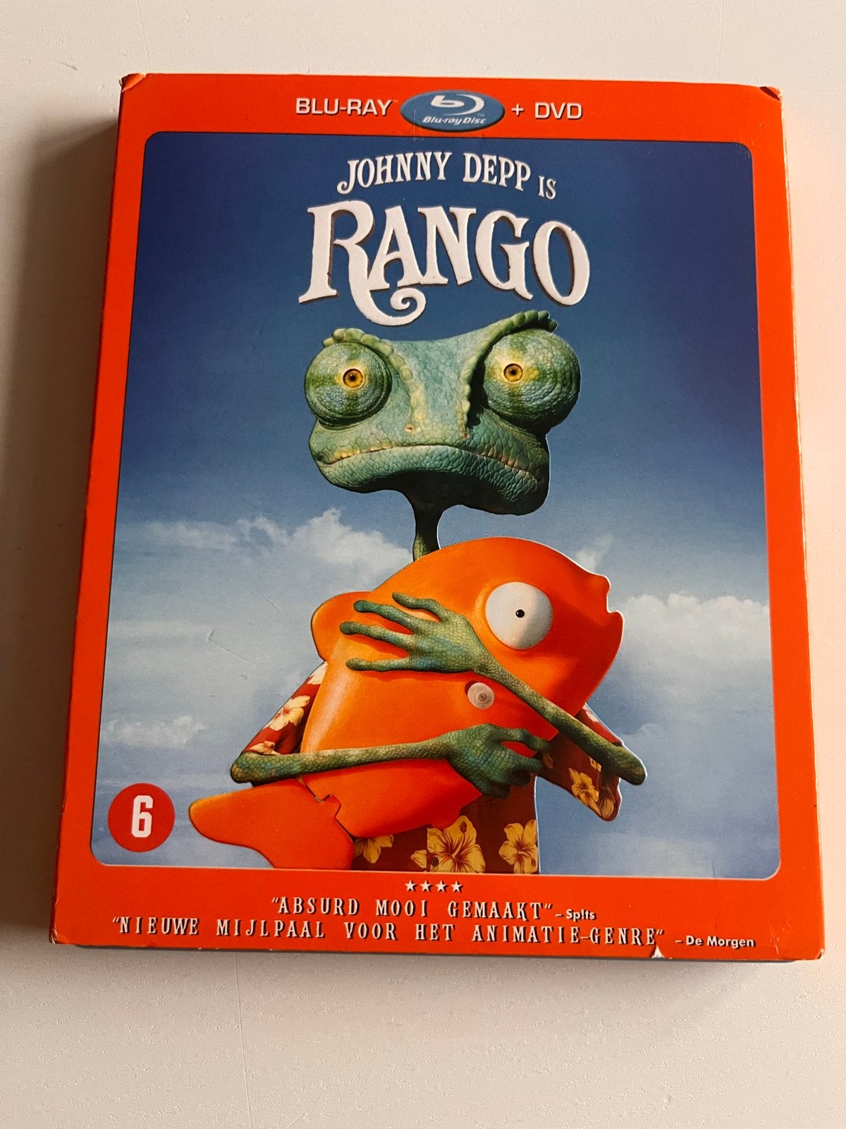 Rango Blu-ray + DVD Combo Pack, Ophalen of Verzenden, Gebruikt, Tekenfilms en Animatie