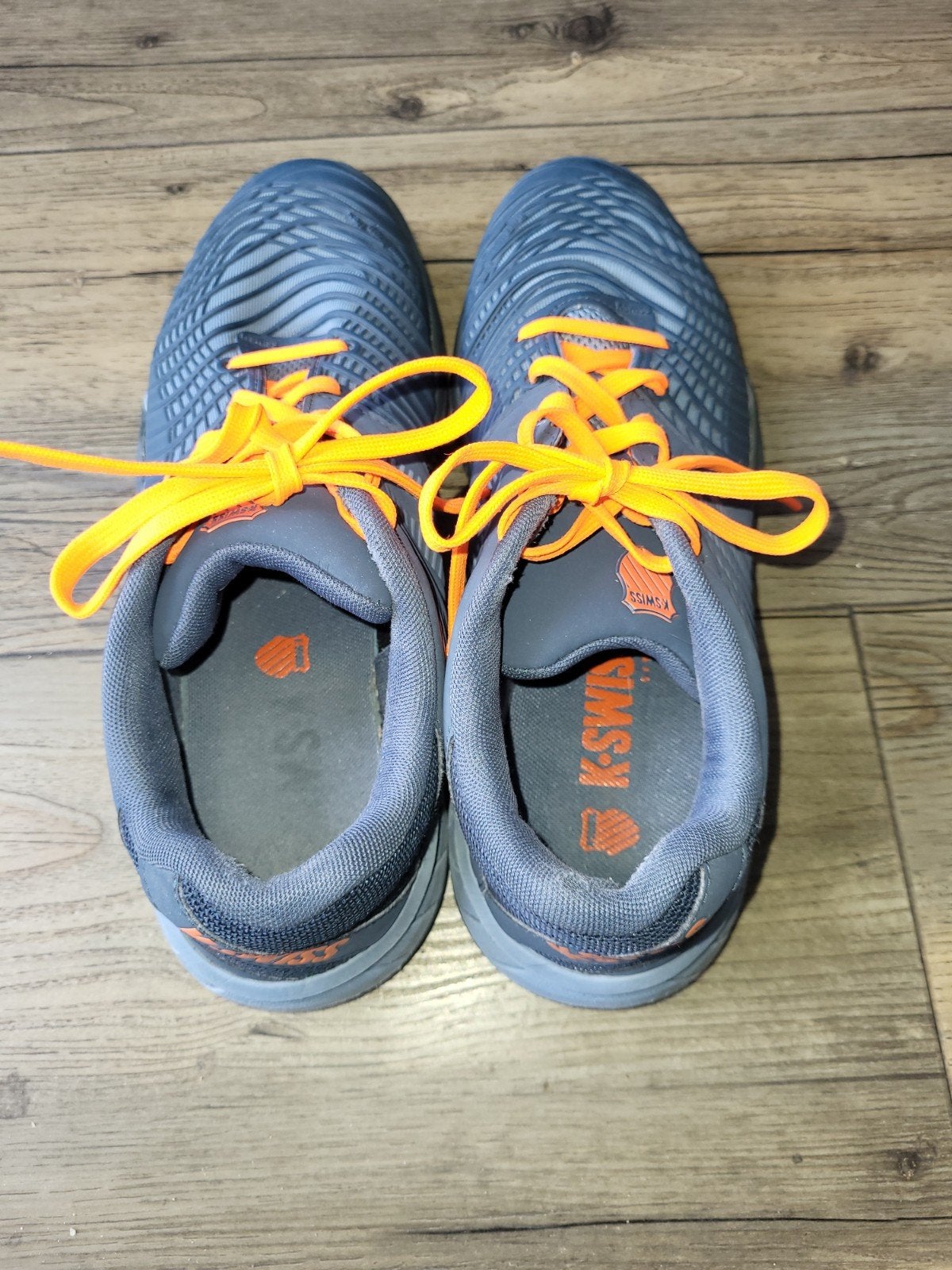 K-Swiss Sportschoenen Maat 42 Grijs met Oranje Veters, Overige kleuren, K-Swiss, Ophalen of Verzenden, Sneakers of Gympen