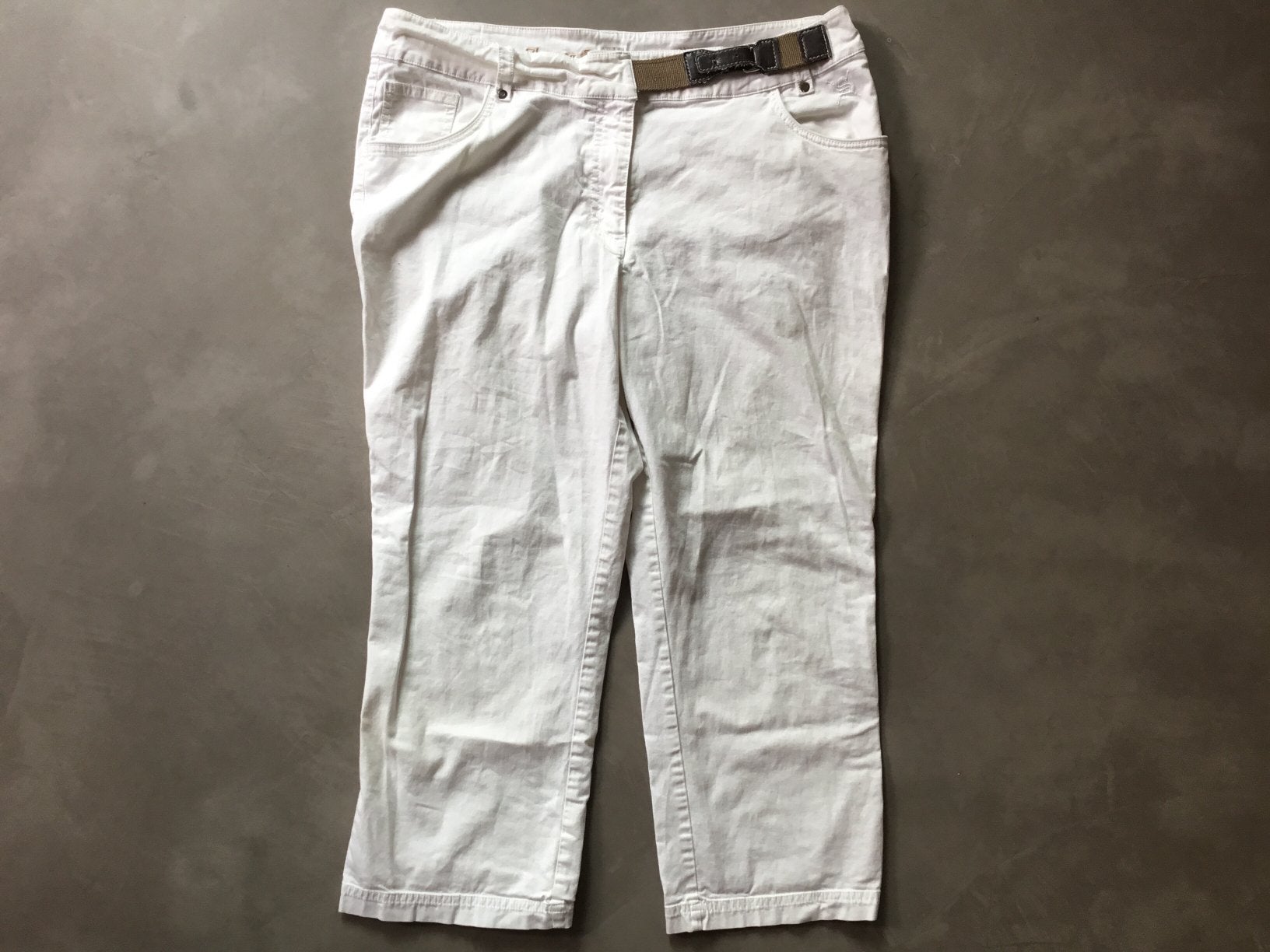 Witte Scarva zomerbroek maat 42, Ophalen of Verzenden, Maat 42/44 (L), Wit, Driekwart