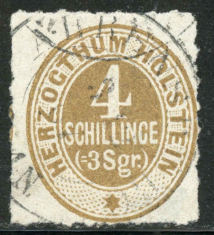 Duitse Staaten - Schleswig Holstein 25 gestempeld, Verzenden, Overige periodes, Gestempeld