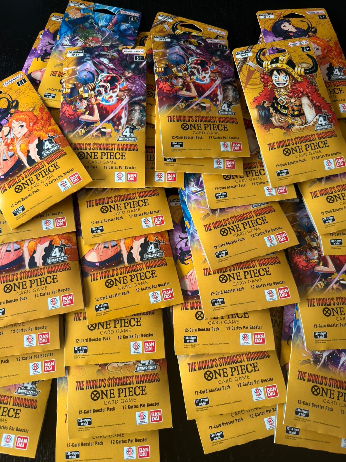 One Piece - OP17 4th Anniversary set Sleeved Packs, Ophalen of Verzenden, Zo goed als nieuw, Booster
