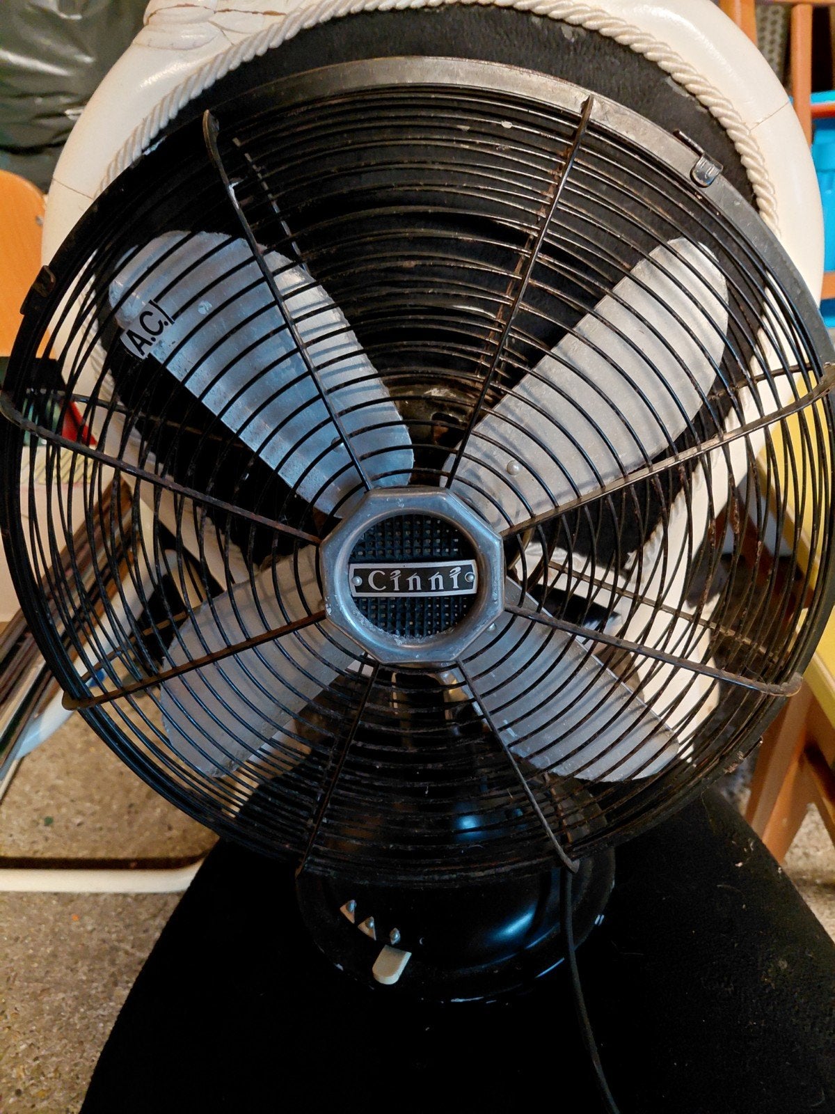Vintage Cini Ventilator - Klassieke Tafelventilator, Witgoed en Apparatuur, Ophalen, Gebruikt, Tafelventilator