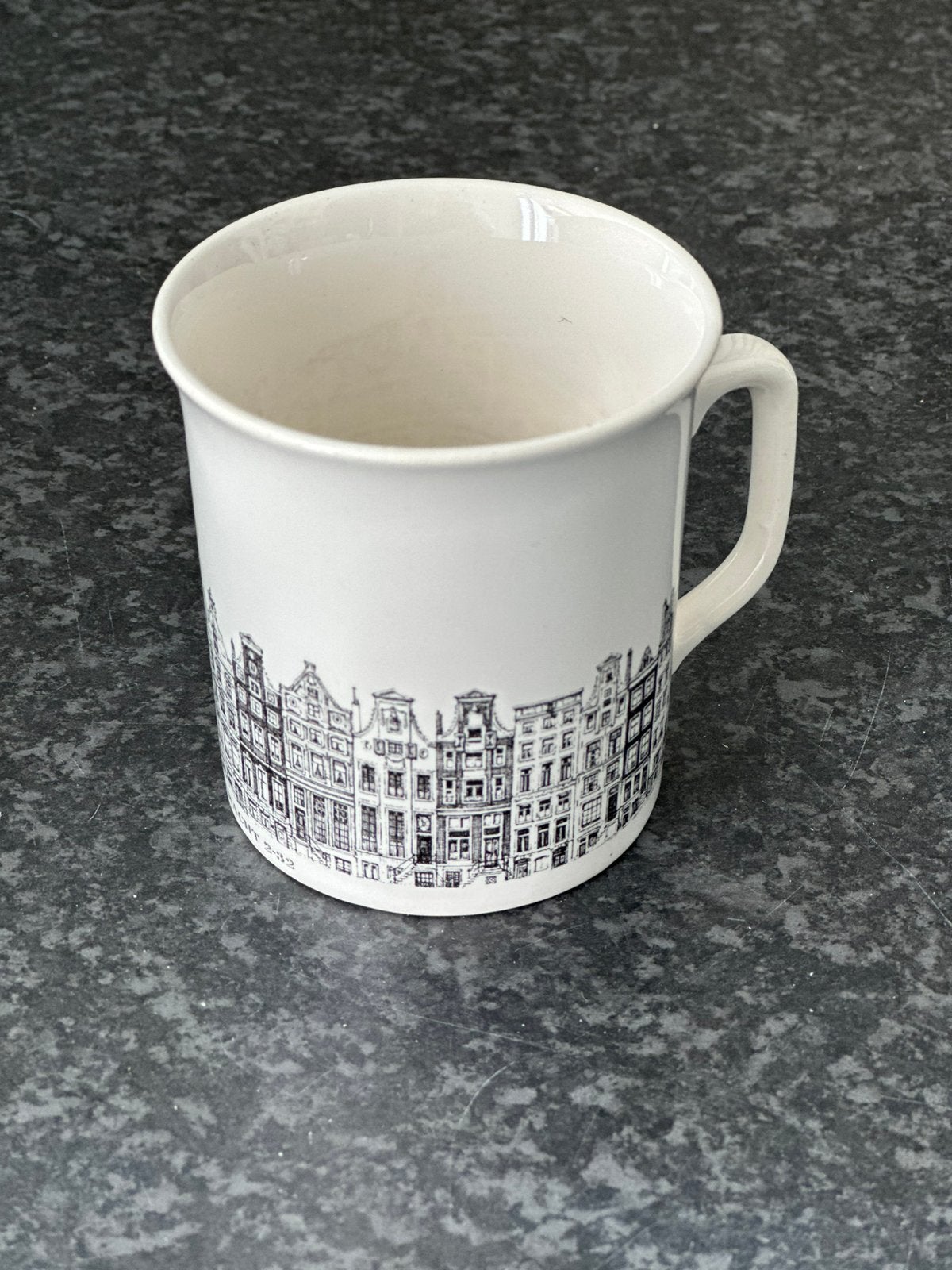 Villeroy&Boch met A'damse grachtenpanden -Leidsegracht  2-32, Gebruikt, Klassiek, Keramiek, Mok