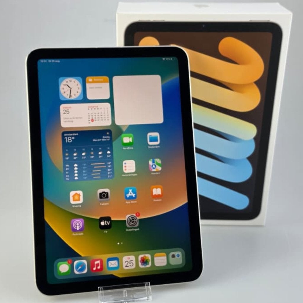 iPad Mini 6th Gen 64GB WiFi + Cellular, Apple, Zo goed als nieuw, Support@apple.com, One Apple Park Way
Cupertino, CA 95014
United States