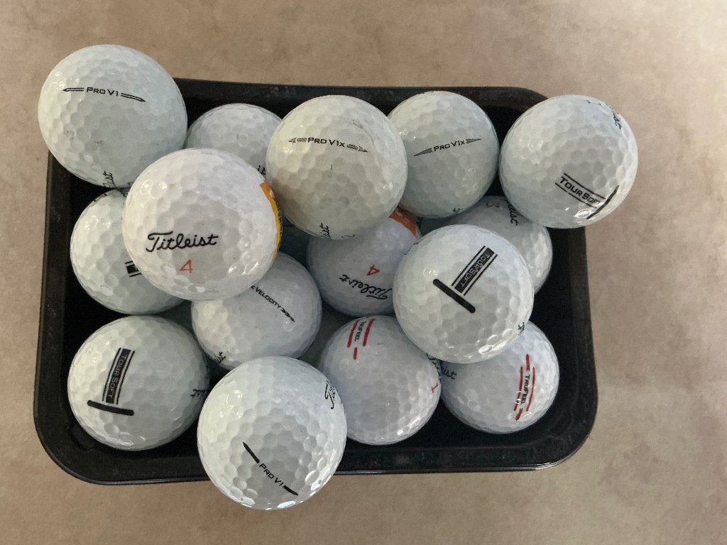 20 verschillende Titleist golfballen, Ophalen of Verzenden, Zo goed als nieuw, Bal(len), Overige merken