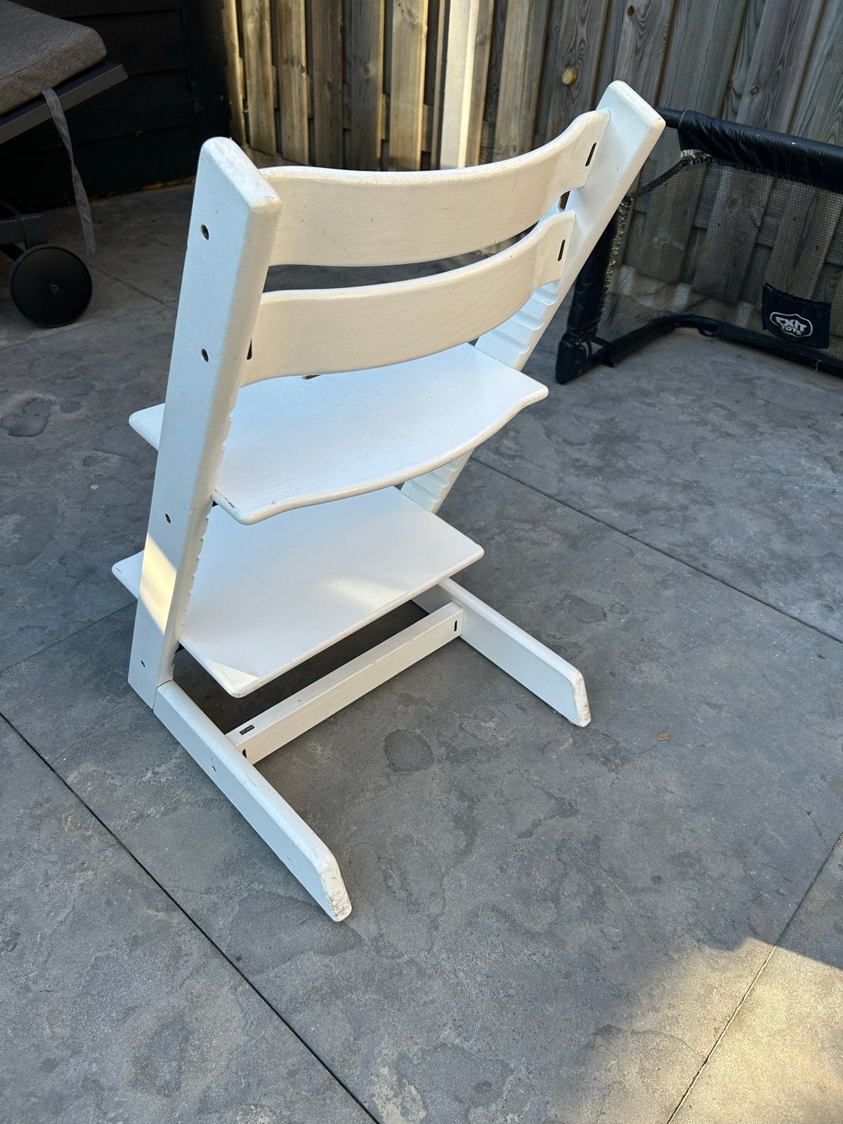 Stokke Tripp Trapp kinderstoel wit, Ophalen, Gebruikt, Meegroeistoel, Aanschuifbaar