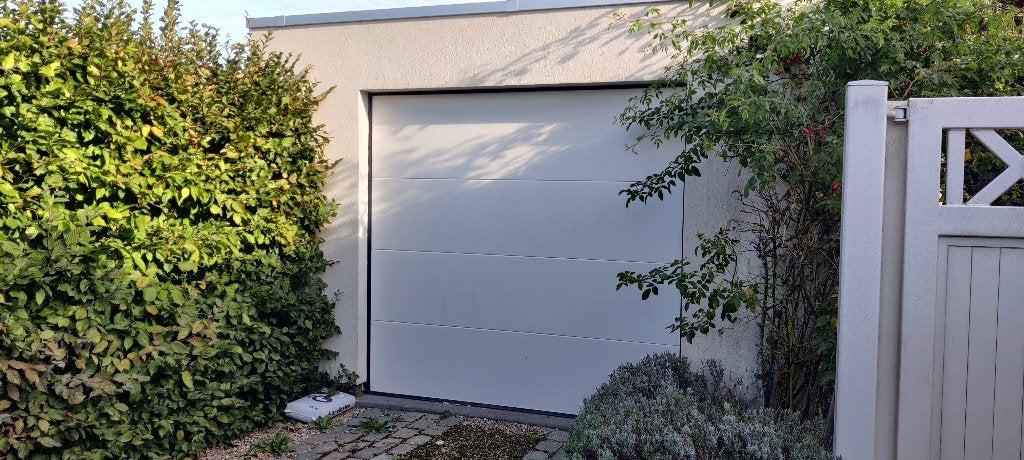 Garagepoort gebruikt 210x220, Ophalen, Kunststof, Gebruikt, 120 cm of meer
