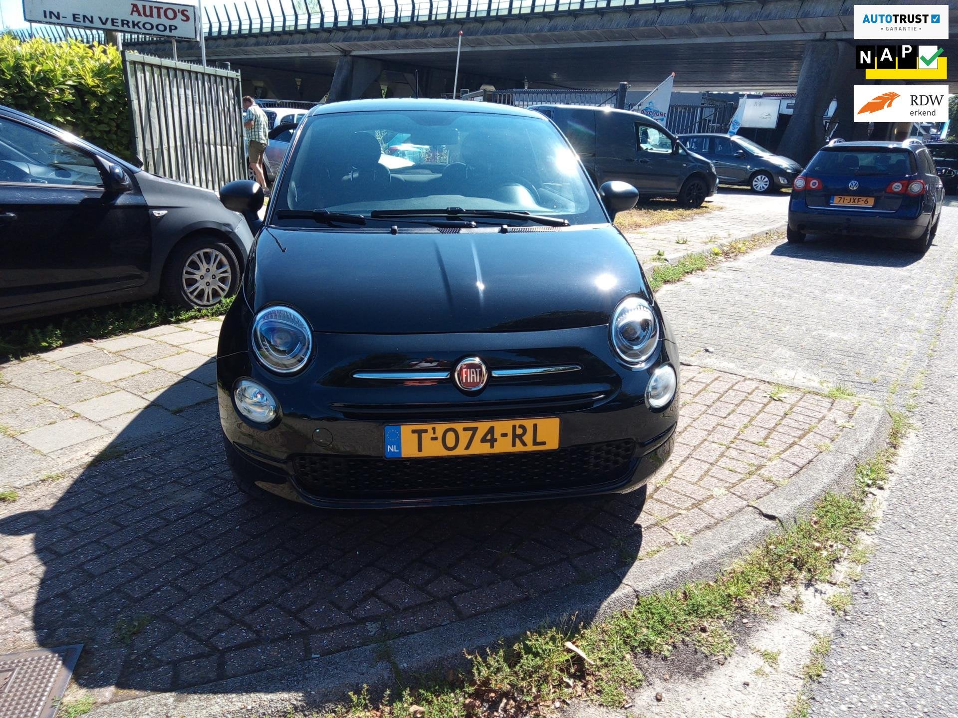 Fiat 500 1.0 Hybrid airco carplay, Auto's, Voorwielaandrijving, Dealer onderhouden, Stof, Euro 6