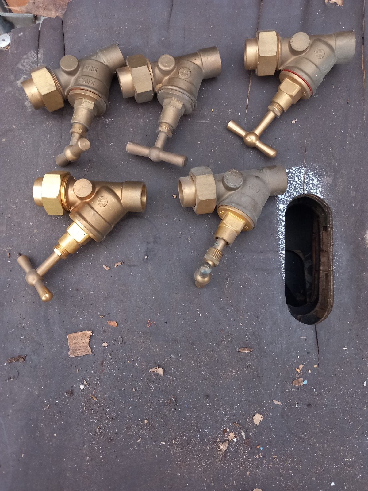 Afsluiters waterleiding messing 3/4"  (5 stuks), Ophalen of Verzenden