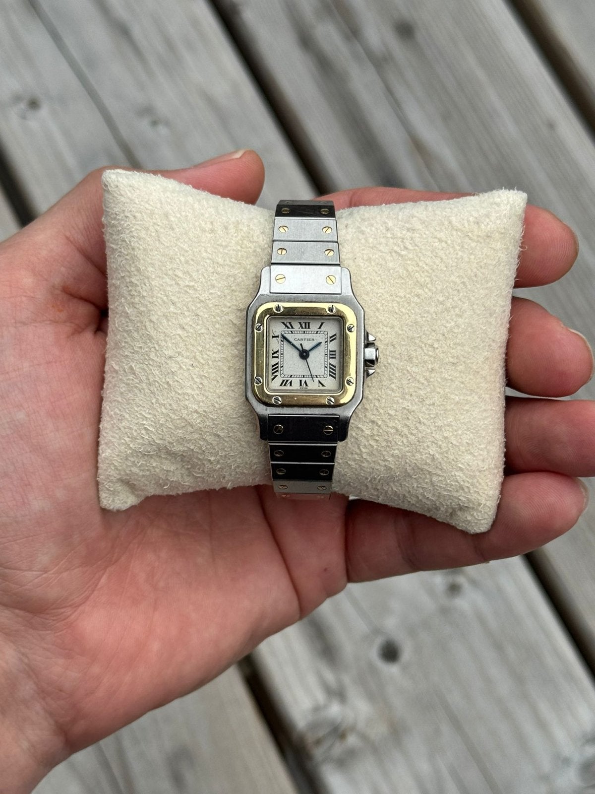 Cartier Santos Galbée Dameshorloge Staal/Goud, Sieraden, Tassen en Uiterlijk, Horloges | Dames, Overige merken, Staal, Polshorloge