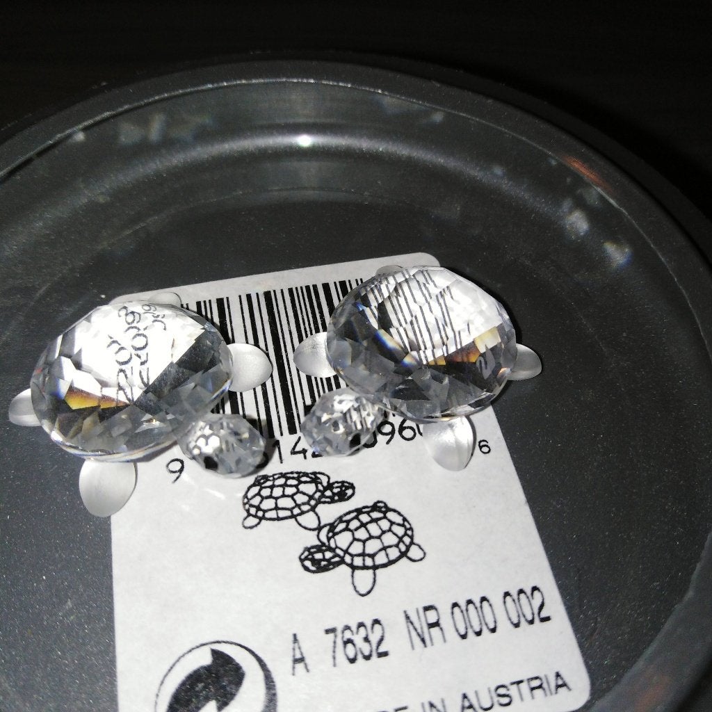 Swarovski Zeldzame dieren - Schildpadbaby's set van 2, Ophalen, Zo goed als nieuw, Figuurtje