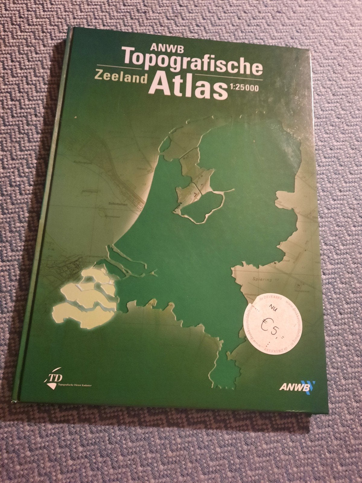 ANWB Topografische Atlas Zeeland 1:25000 - Hardcover, Overige atlassen, 2000 tot heden, Ophalen of Verzenden, Zo goed als nieuw