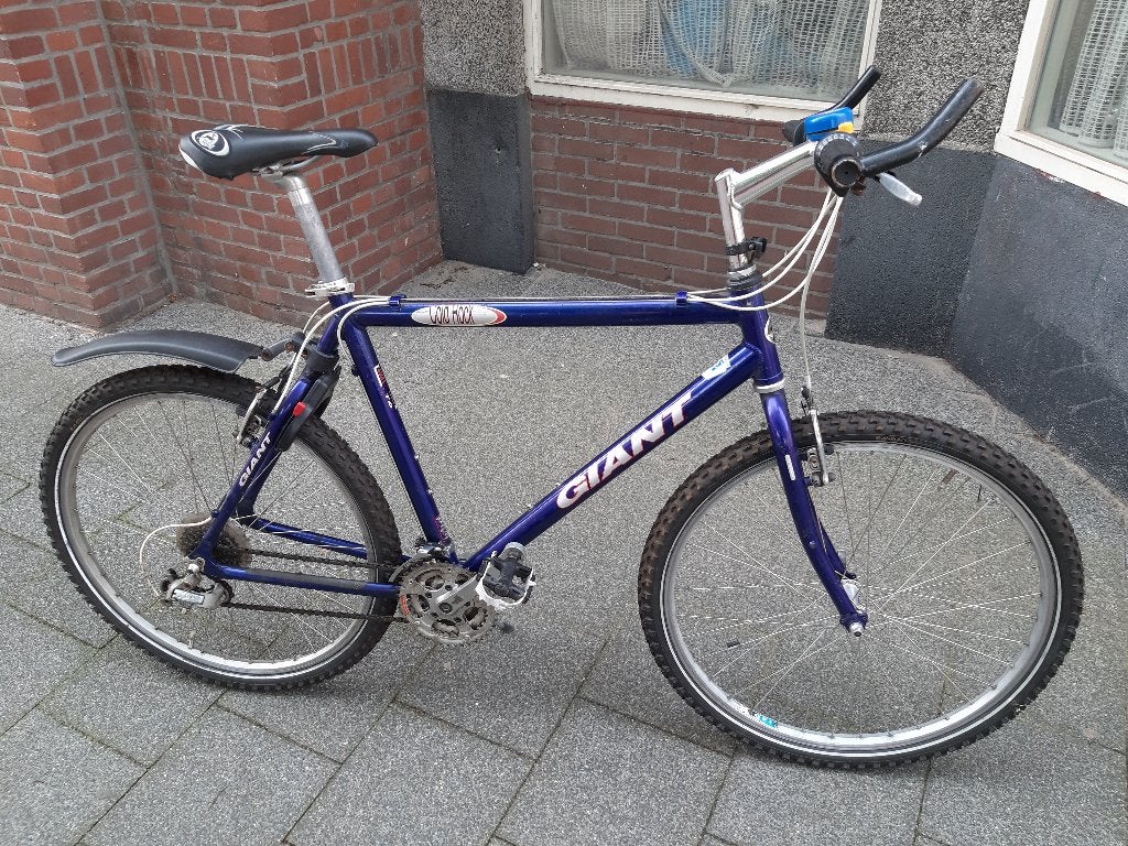 Giant Gold Rock blauwe jongensfiets, mountainbike, 54 cm, Ophalen, Gebruikt, Giant, 53 tot 57 cm