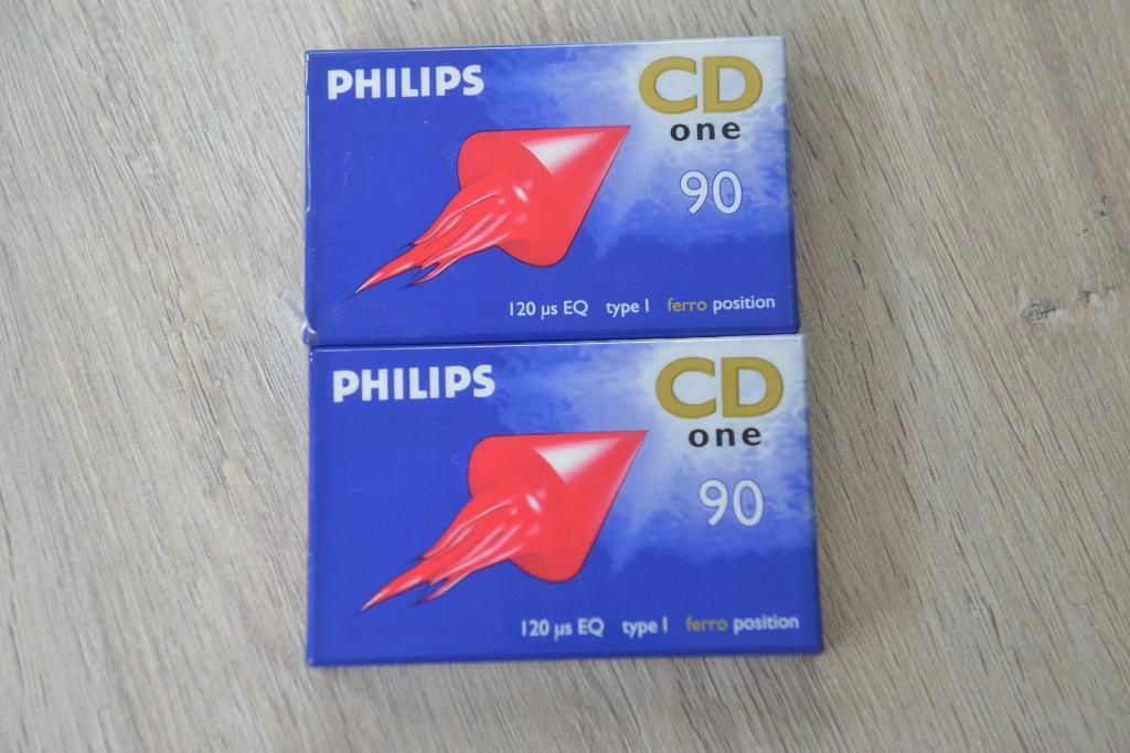 2 X PHILIPS CD ONE 90 CASSETTE TYPE I FERRO POSITION nieu, Cd's en Dvd's, Cassettebandjes, Verzenden, Nieuw in verpakking, Overige genres