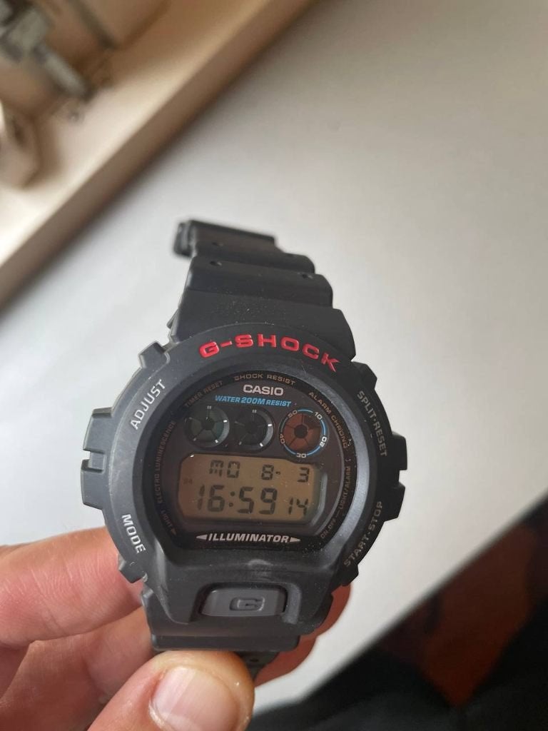 Casio G-Shock DW-6900 3230 Horloge Nooit Gedragen, Casio G-Shock, Verzenden, Zwart, Zo goed als nieuw