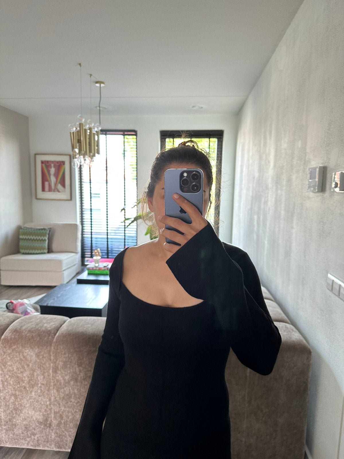 Zara jurk zwart S mooie chique stof. Nieuw mooie fit, Zwart, Nieuw, Ophalen of Verzenden, Maat 36 (S)