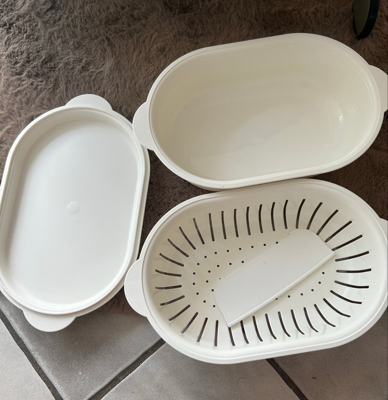 Tupperware Super Servierstar, Wit, Overige typen, Ophalen of Verzenden, Zo goed als nieuw