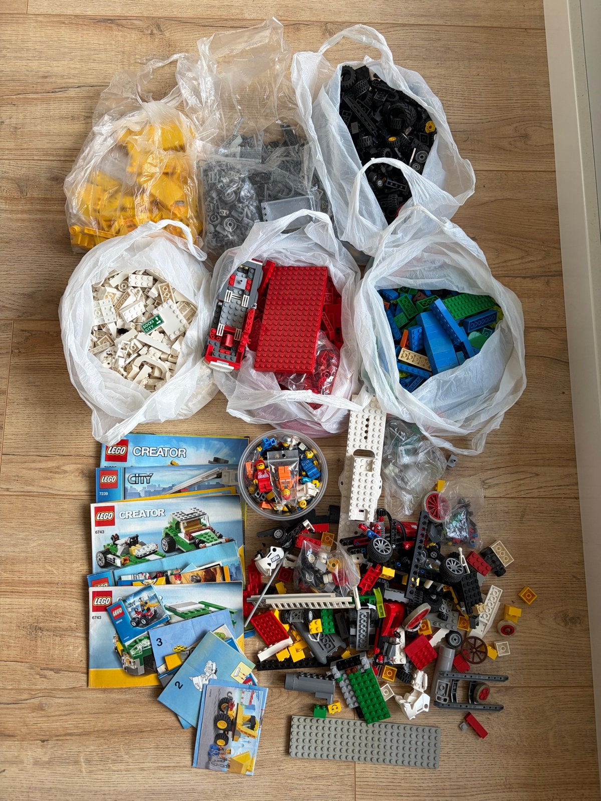 Partij Lego losse stenen met boekjes, Gebruikt, Overige thema's, Lego, Ophalen of Verzenden