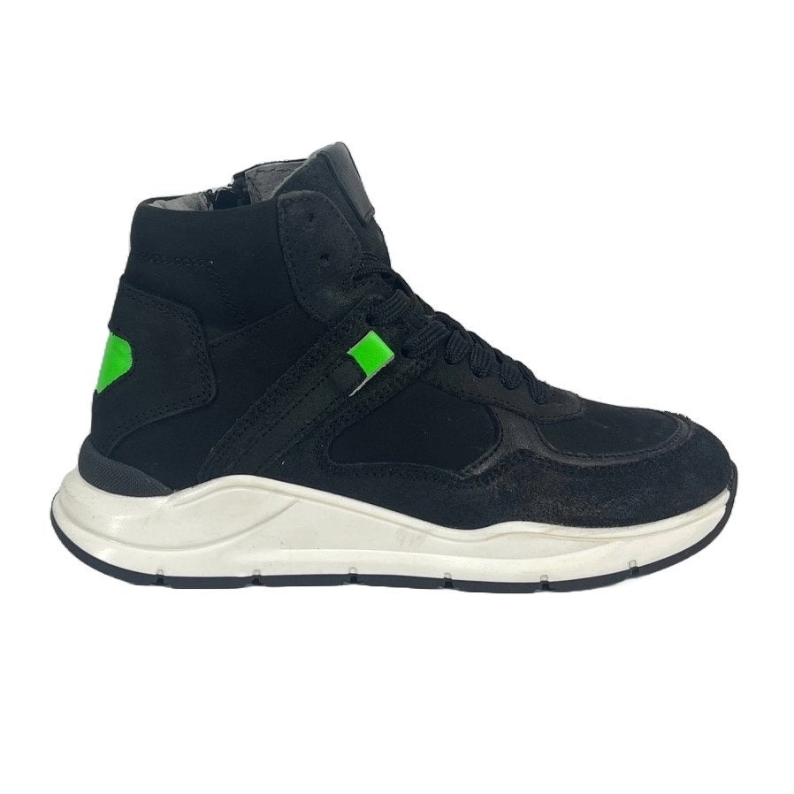 JOPPER maat 39 lerensneaker zwart/groen - gratis verzenden, Elzenweg 19 Waalwijk, JOPPER BY HIP, Verzenden, Schoenen
