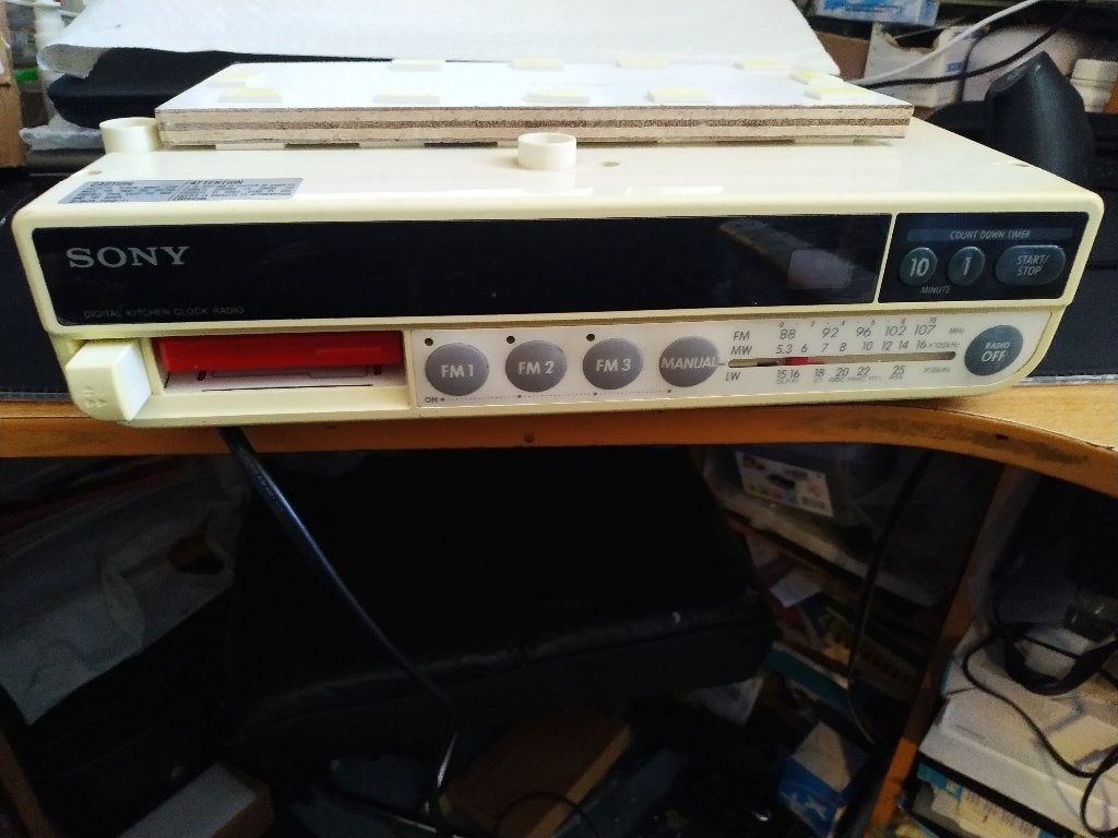 Sony ICF-C560L radio met cassette recorder en klok, Ophalen of Verzenden, Gebruikt, Tuner of Radio, Sony