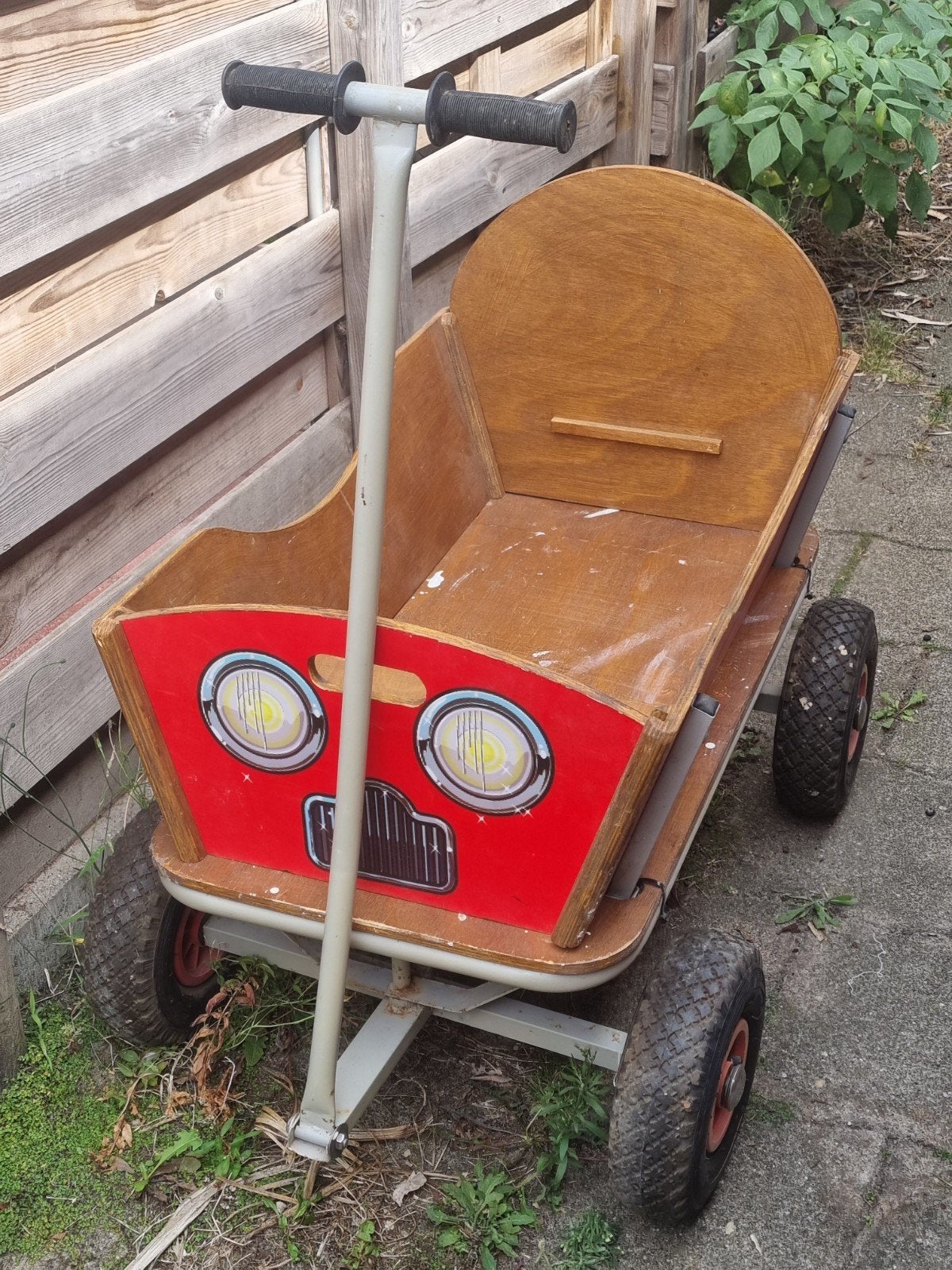 Houten bolderkar 'Barchella' - rood/houtkleur, Ophalen, Gebruikt