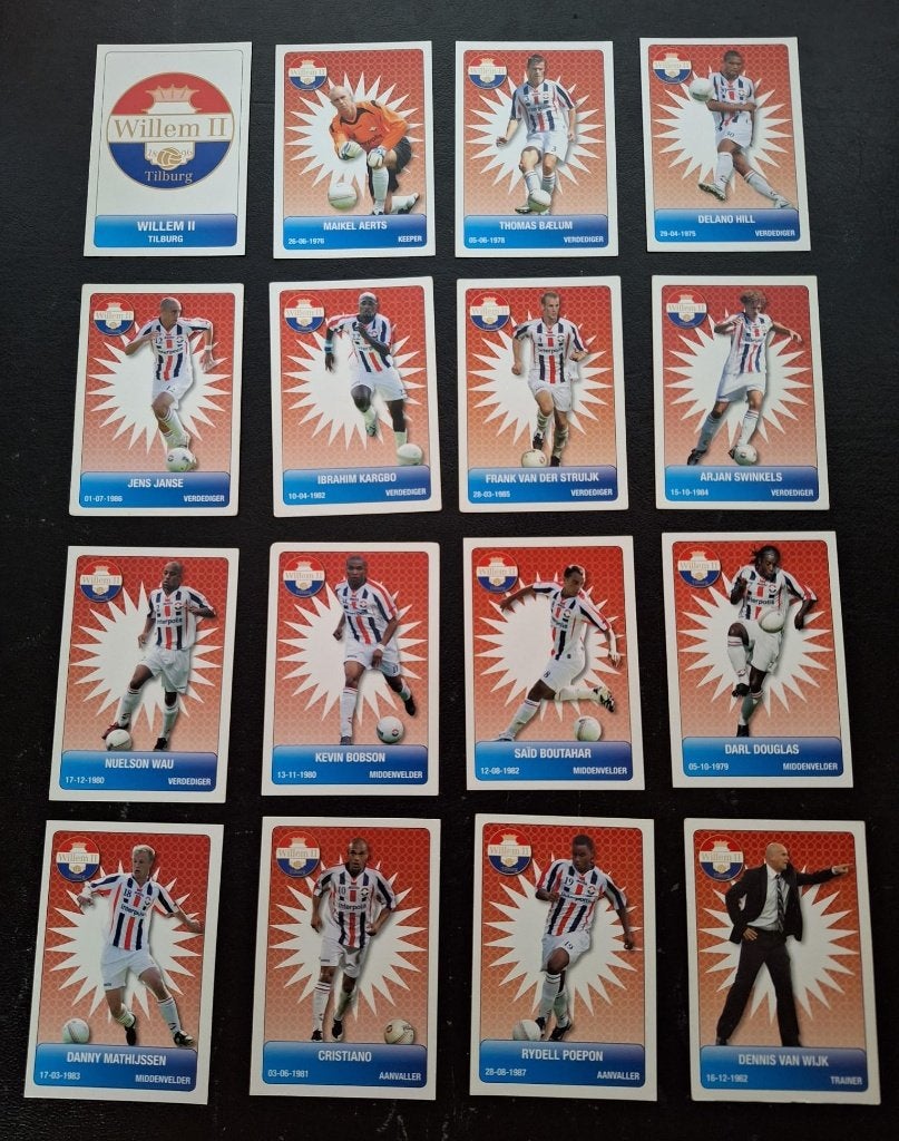 Complete set kaarten Willem II 2007-08, Ophalen of Verzenden, Zo goed als nieuw, Willem II, Poster, Plaatje of Sticker
