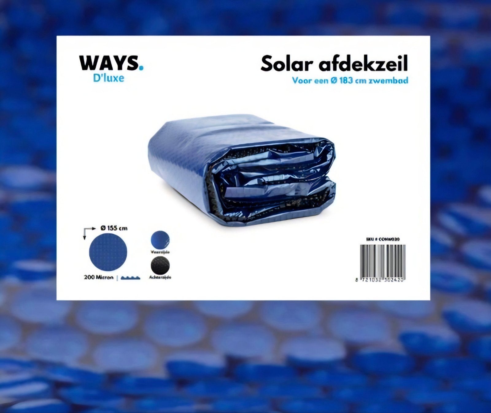 Nieuw Wayz D'Luxe solar afdekzeil rond zwembad 155 cm, Ophalen of Verzenden