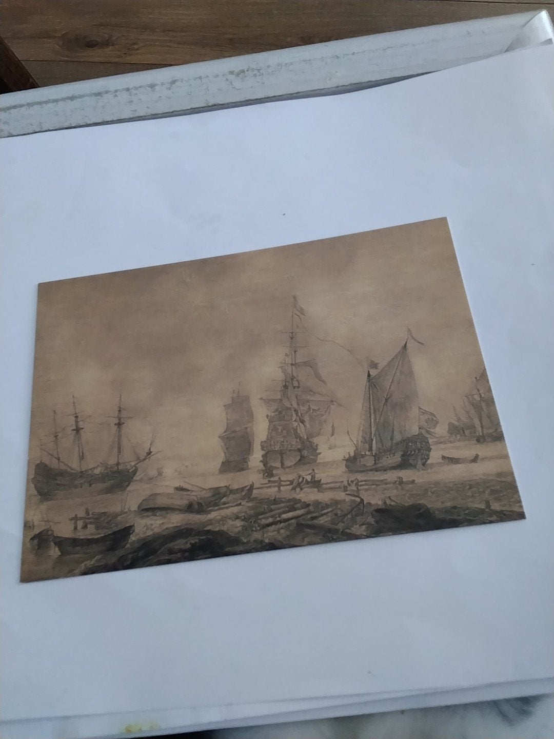 Reproductie van Casper van den Bos: Schepen voor Hoorn, Ophalen of Verzenden