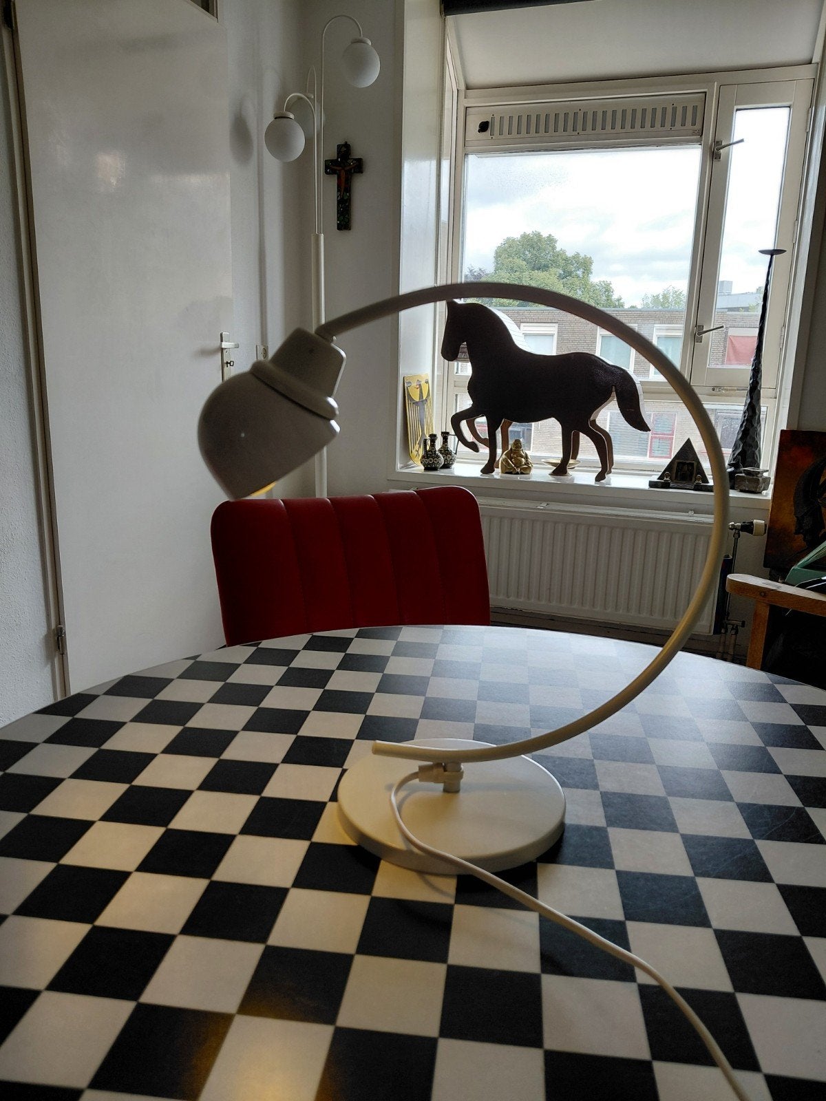 vintage ikea bureaulamp booglamp  jaren 80 b714, Huis en Inrichting, Ophalen, Bureaulamp, Gebruikt, Vintage