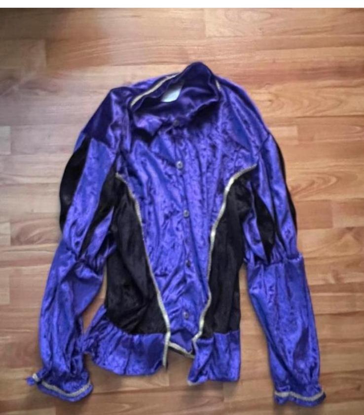 Prachtige pietenpak maat l Fluweel Pofmouwen, Ophalen of Verzenden, Zo goed als nieuw