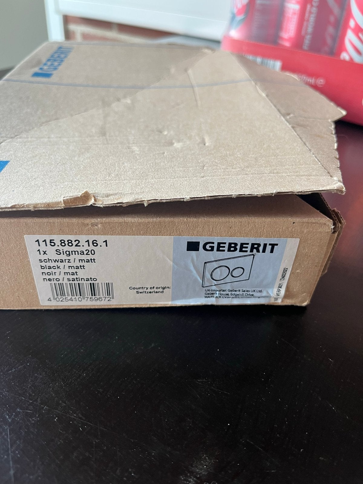 Geberit Sigma Bedieningspaneel Zwart - Nieuw in Verpakking, Ophalen of Verzenden, Nieuw, Toilet
