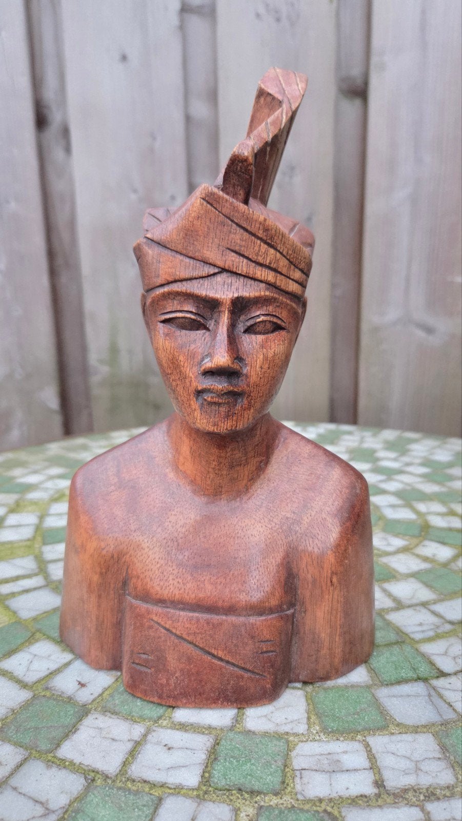 Oude 2 belden houtsnijwerk uit Bali, Ophalen of Verzenden