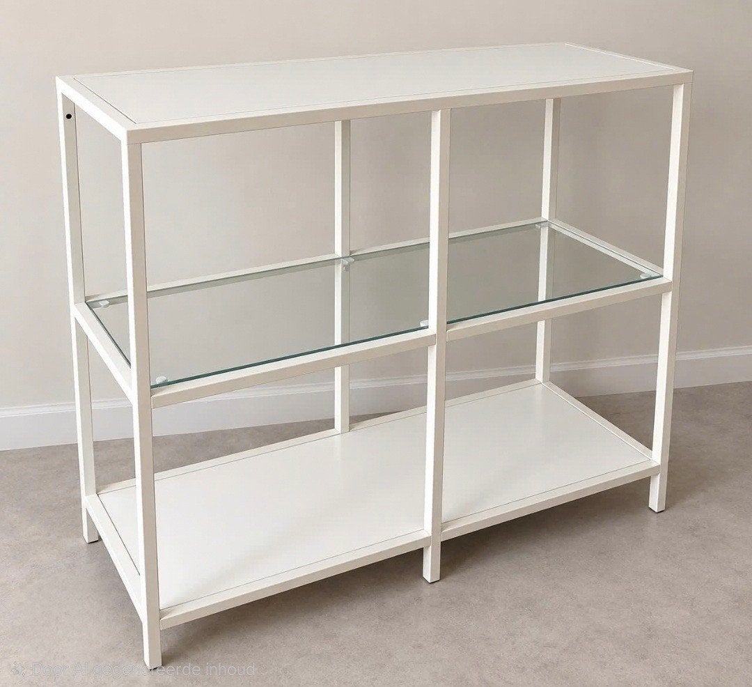 Ikea Vittsjo Stellingkast Wit 100x93x36cm, Ophalen, Zo goed als nieuw