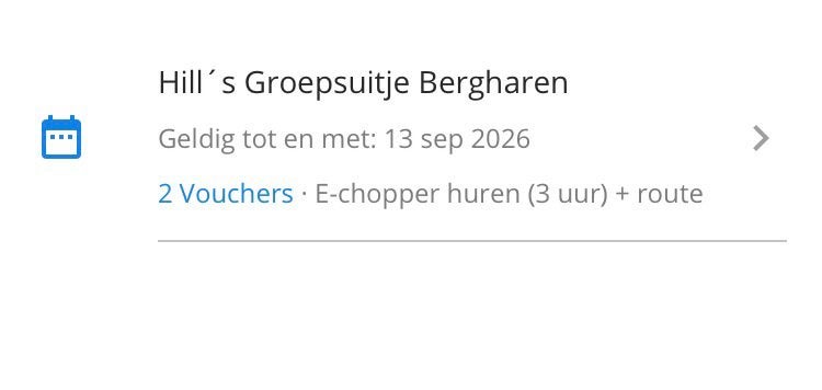2 vouchers 3 uur e-scooter Bergharen, Twee personen, Overige soorten