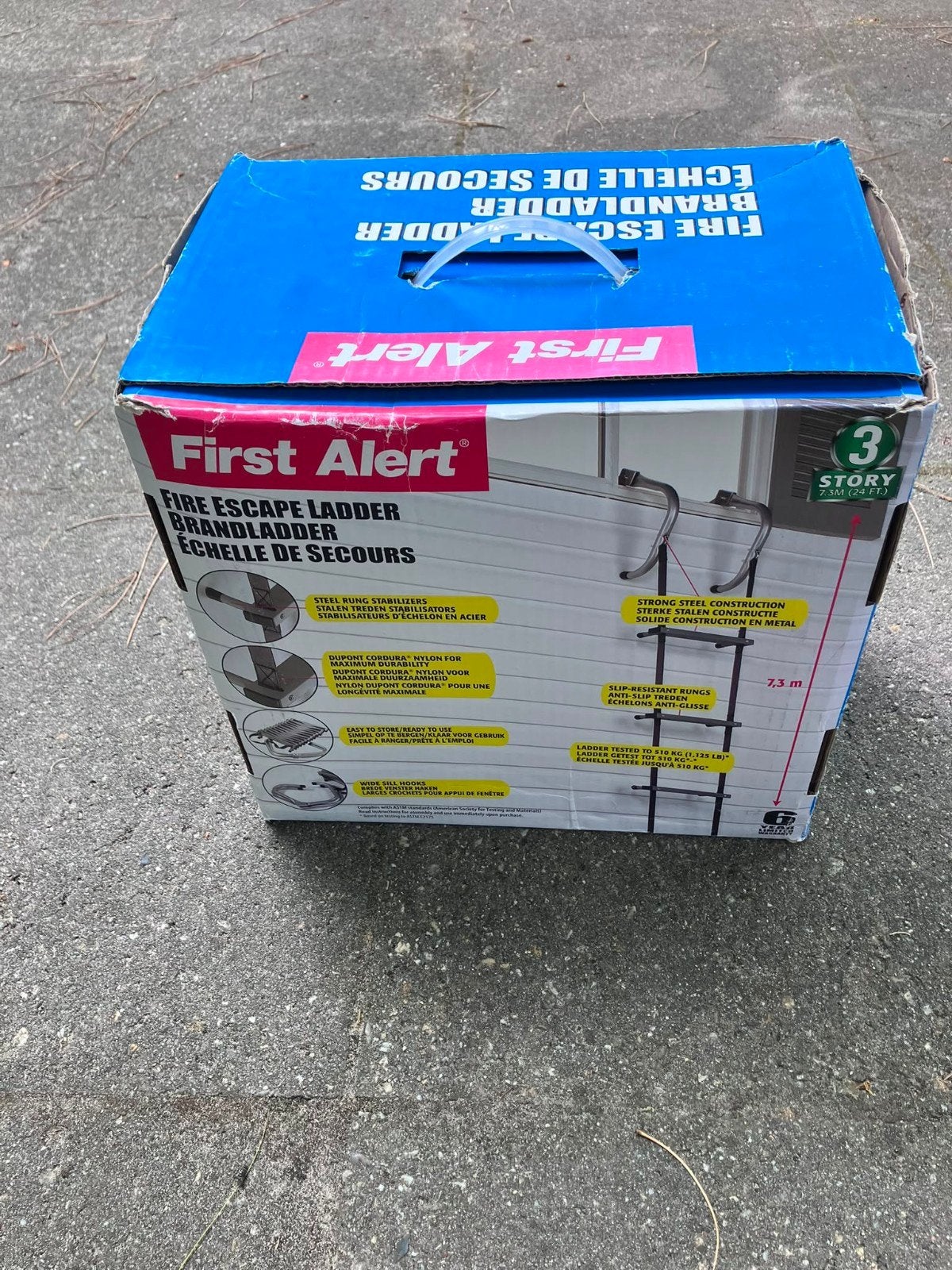 Brandladder/Vluchtladder 7,5 mtr (3 verdiepingen), Ophalen, Nieuw, Ladder, Opvouwbaar of Inschuifbaar