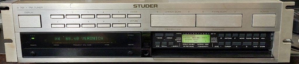 Studer A764 fm tuner 19inch uitvoering, Verzenden, Gebruikt, Radio