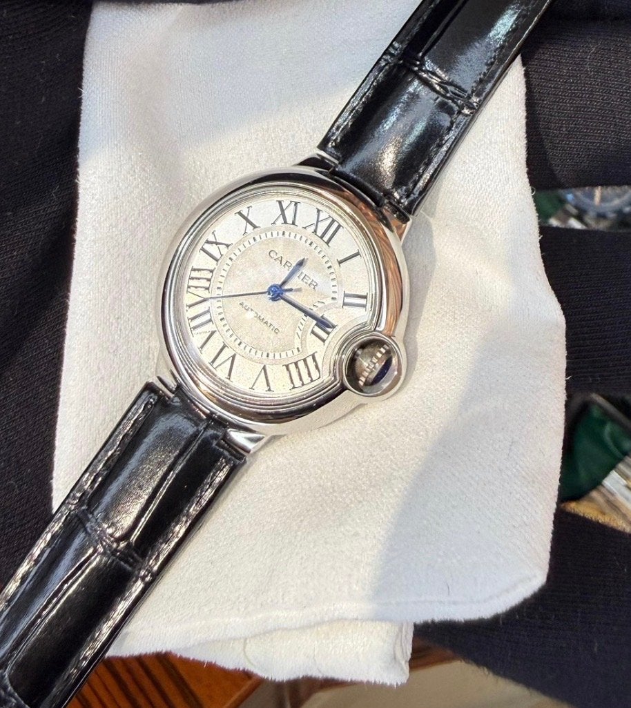 Cartier Ballon Bleu Horloge -nieuw, Overige merken, Leer, Staal, Polshorloge