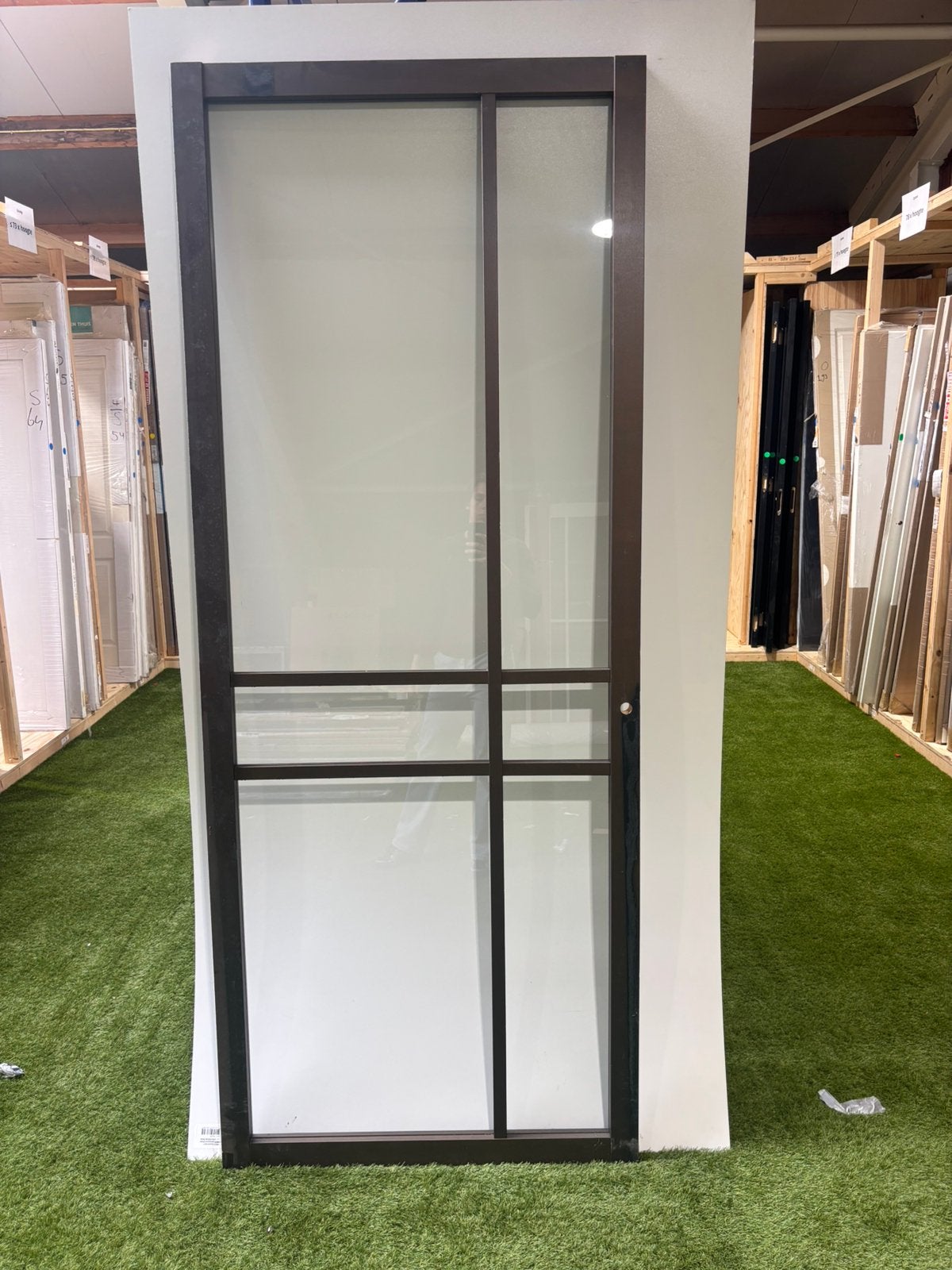 Svedex NDB905 glasdeur 92,3x230,4 stomp rechts – brons, Doe-het-zelf en Verbouw, Deuren en Horren, Ophalen, Gebruikt, 80 tot 100 cm