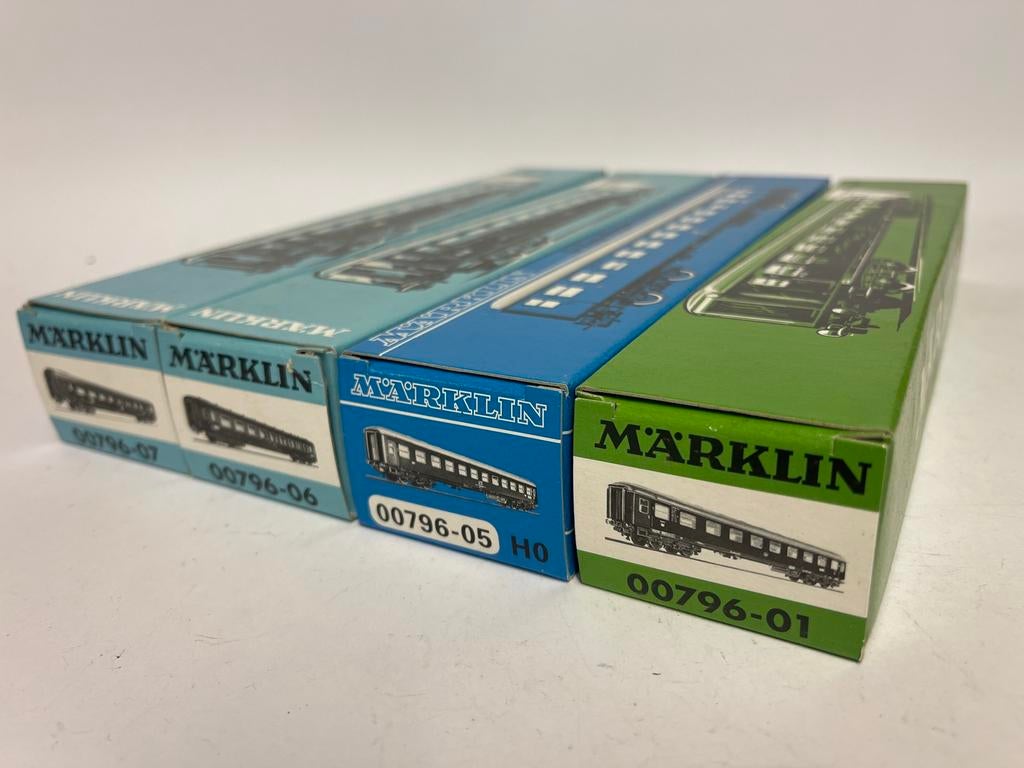 * WINKELNIEUW * 4 RIJTUIGEN * Märklin 00796-1, -5, -6, -7, *, Wisselstroom, Ophalen of Verzenden, Märklin, Nieuw