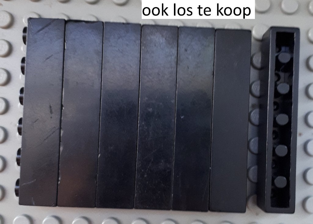 3009 (28) black ca 7x Brick 1 x 6, Ophalen of Verzenden, Gebruikt
