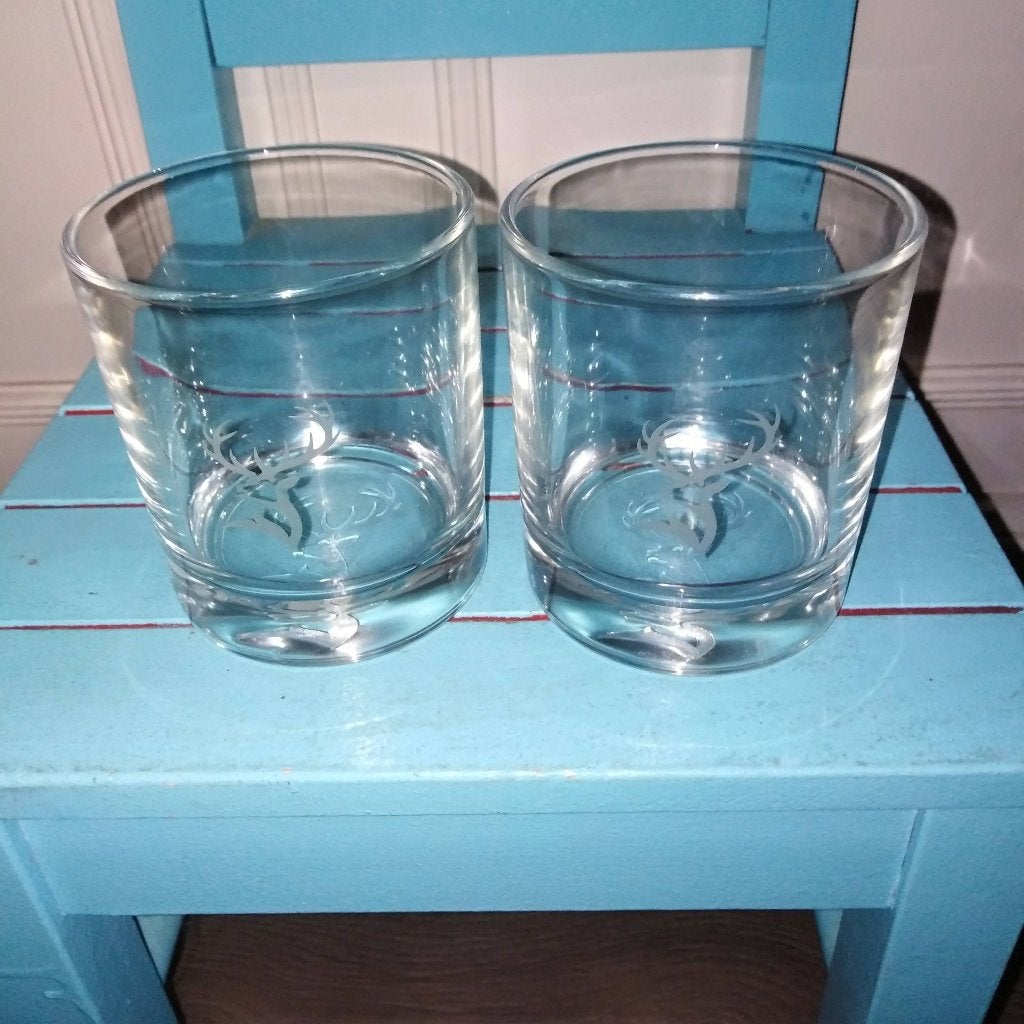 Glenfiddich whisky glazen 2 stuks, Ophalen, Zo goed als nieuw, Overige typen