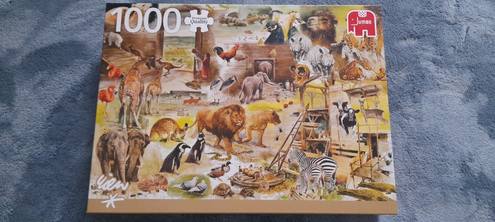 Mooie Jumbo dierenpuzzel  van Rien Poortvliet 1000 stukjes!, Hobby en Vrije tijd, Ophalen of Verzenden, 500 t/m 1500 stukjes, Zo goed als nieuw