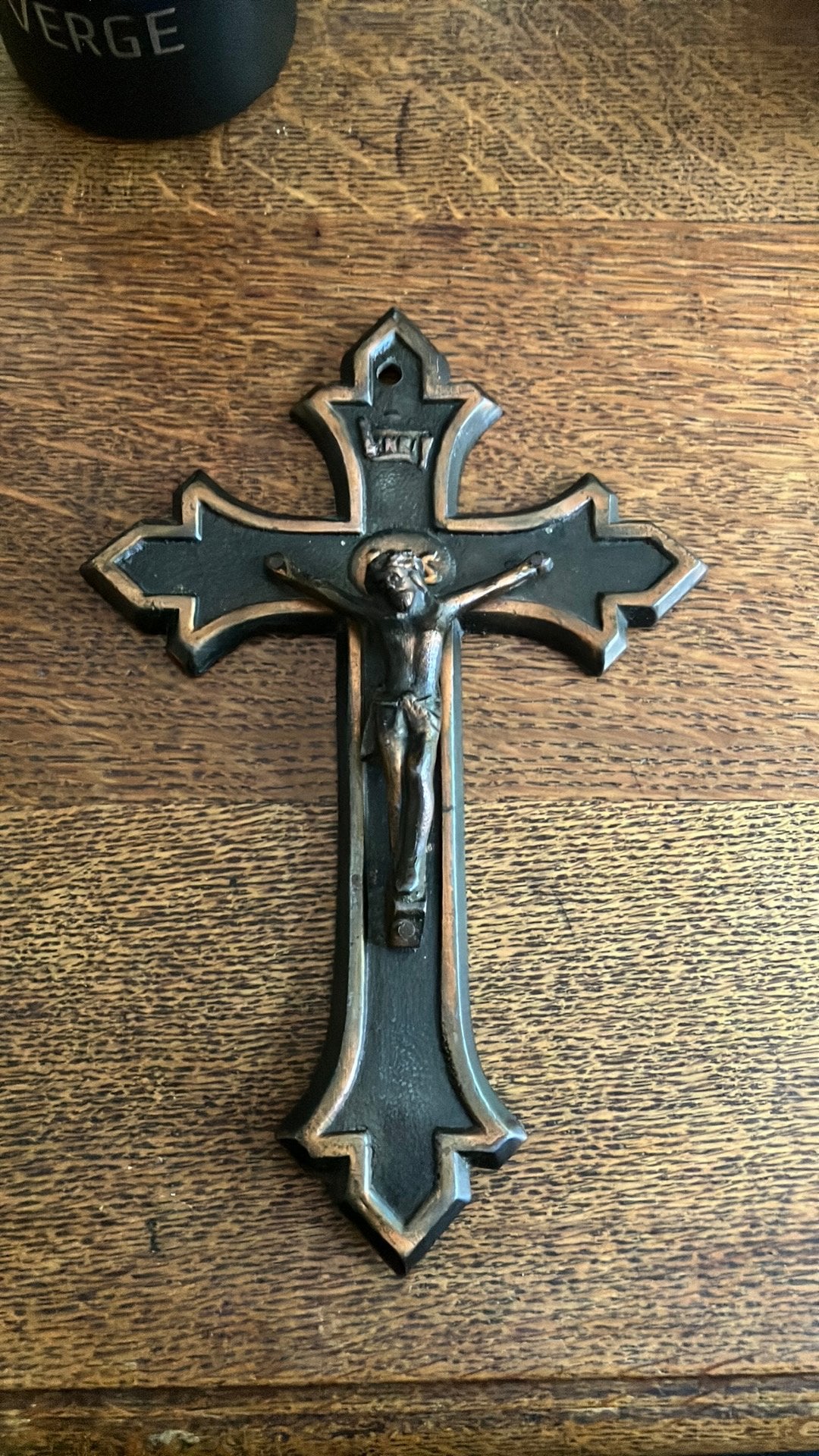 Kruisbeeld, Jezus, Crucifix, 21cm x 14cm, Ophalen of Verzenden