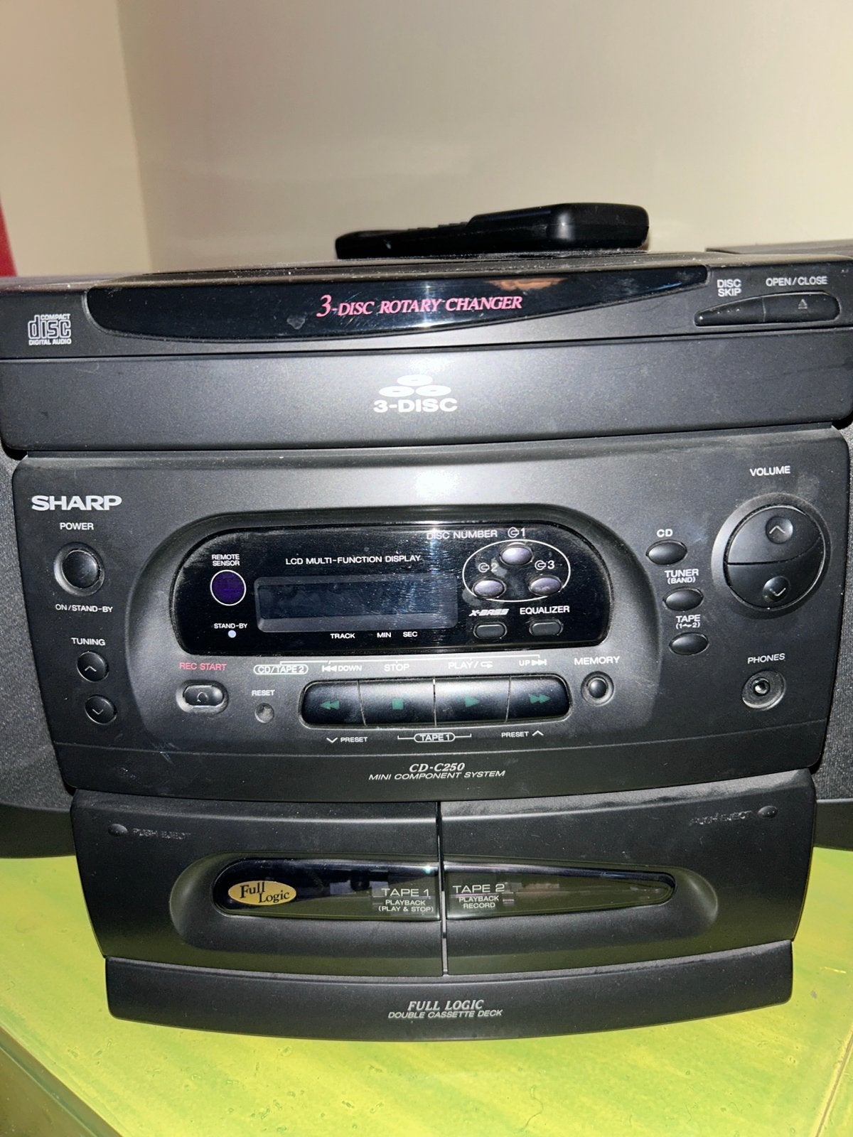 Sharp CD, Cassette, Radio Geluidsinstallatie met 3-disc wiss, Gebruikt, Cassettedeck, Ophalen of Verzenden, Microset