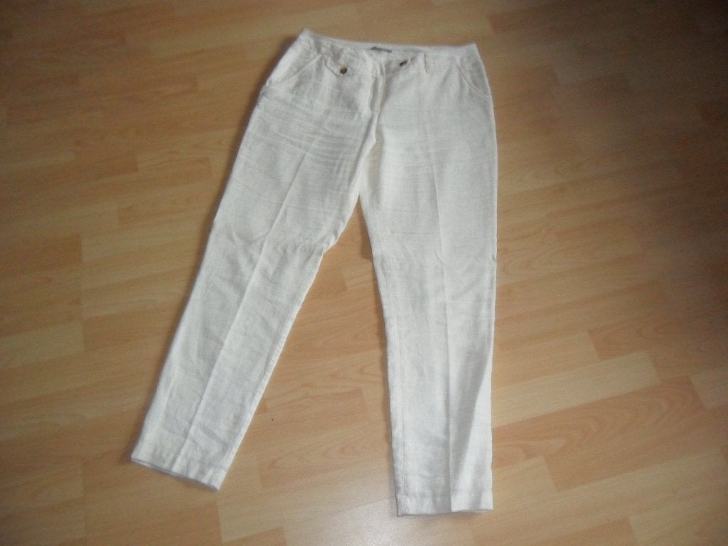 THE BARN DAMESPAK BROEK MAAT 38   JASJE MAAT 42 NIEUW LINNEN, Kleding | Dames, Maat 38/40 (M), Kostuum of Pak, Beige, Nieuw