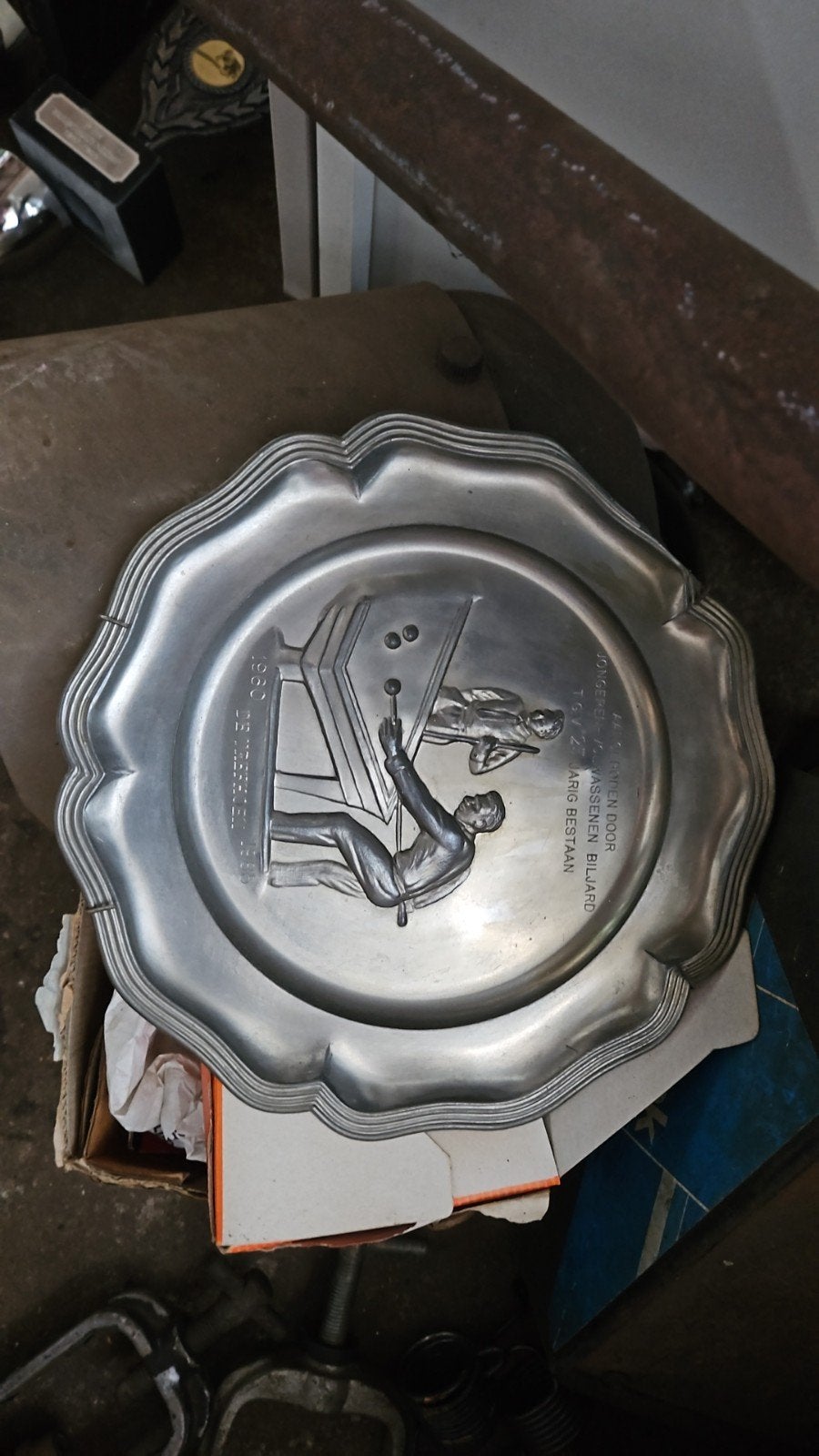 Tinnen bord, Ophalen of Verzenden