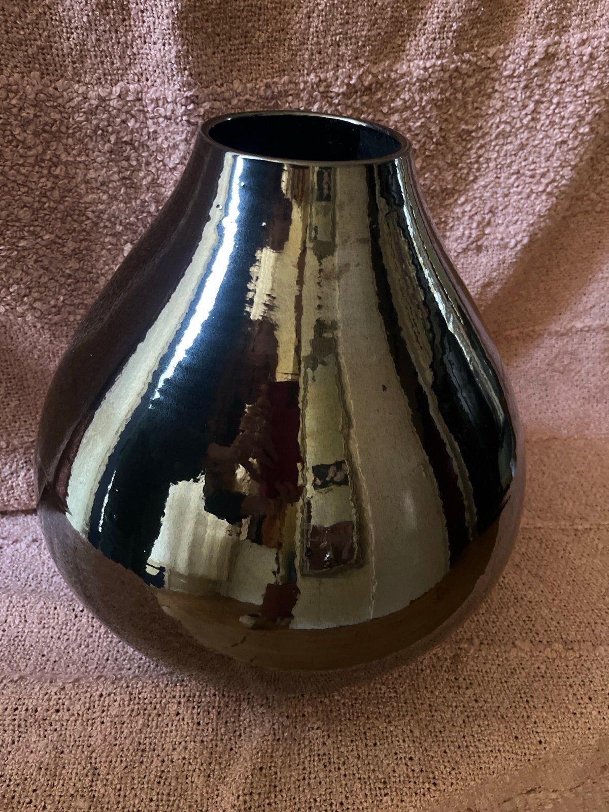 Akkal Keramiek Marrakech Vaas - Metallic Rookgrijs Bruin, Ophalen