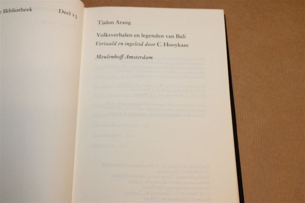 Tjalon Arang — Balische Legenden, Oosterse Bibliotheek, Boeken, Ophalen of Verzenden, Gelezen