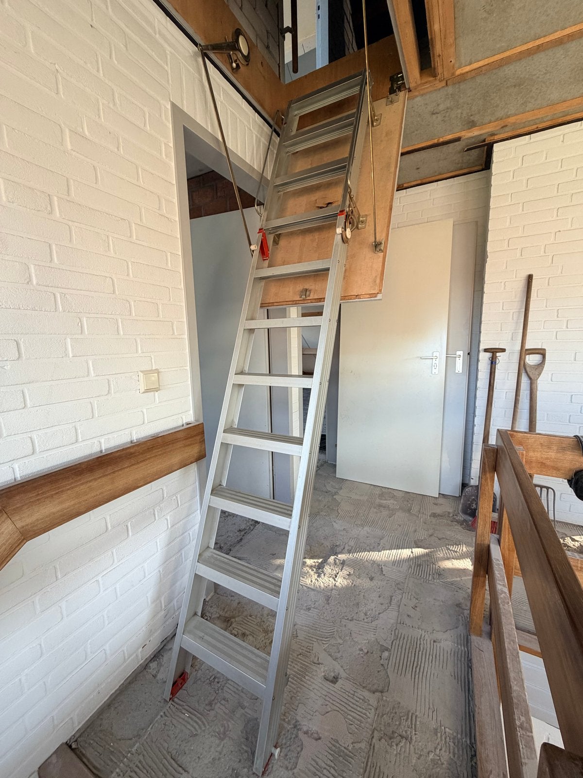 Vlizotrap Zolderluik met uitschuifbare aluminium ladder, Ophalen, Gebruikt, Ladder, Opvouwbaar of Inschuifbaar